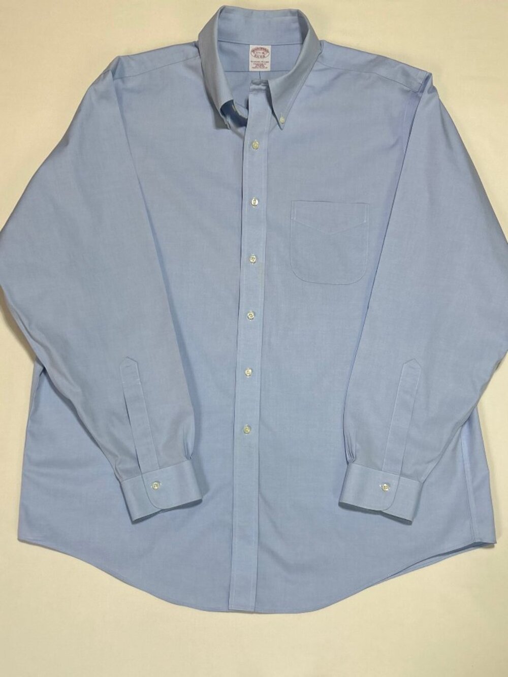 Brooks Brothers Original Polo Shirt; Non-Iron; Traditional Fit; cotton; 17.5/36
